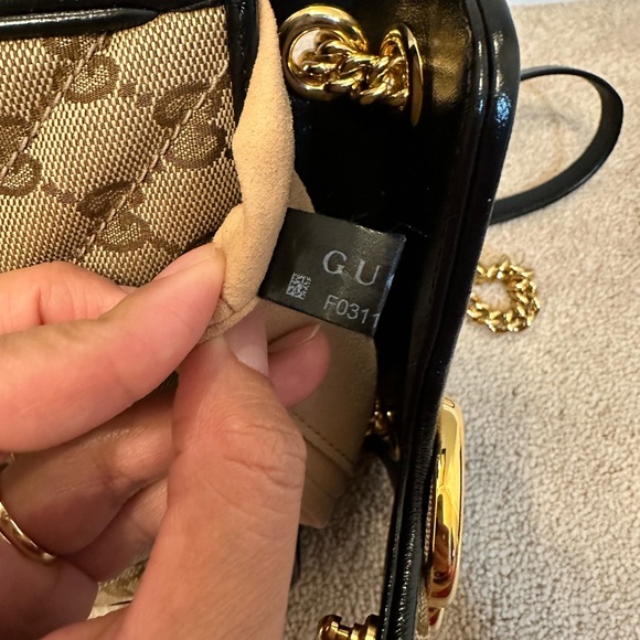 -SOLD- GG marmont mini canvas + leather - Picture 10 of 11